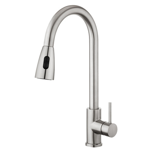 Alastair Chrome Gooseneck Pull-Out Kitchen Sink Mixer