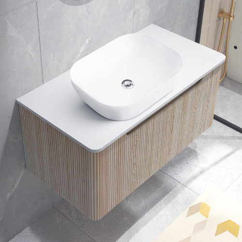 Mallari 900mm Wall Hung Single Vanity with 465mm Ceramic Basin