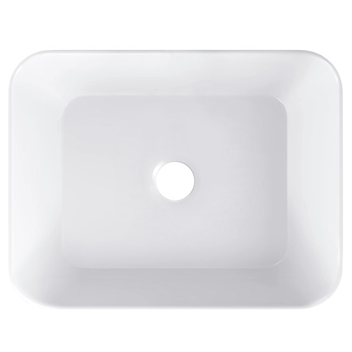 Lucas 480mm Gloss White Rectangle Ceramic Above Counter Basin