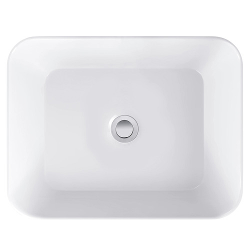 Lucas 480mm Gloss White Rectangle Ceramic Above Counter Basin