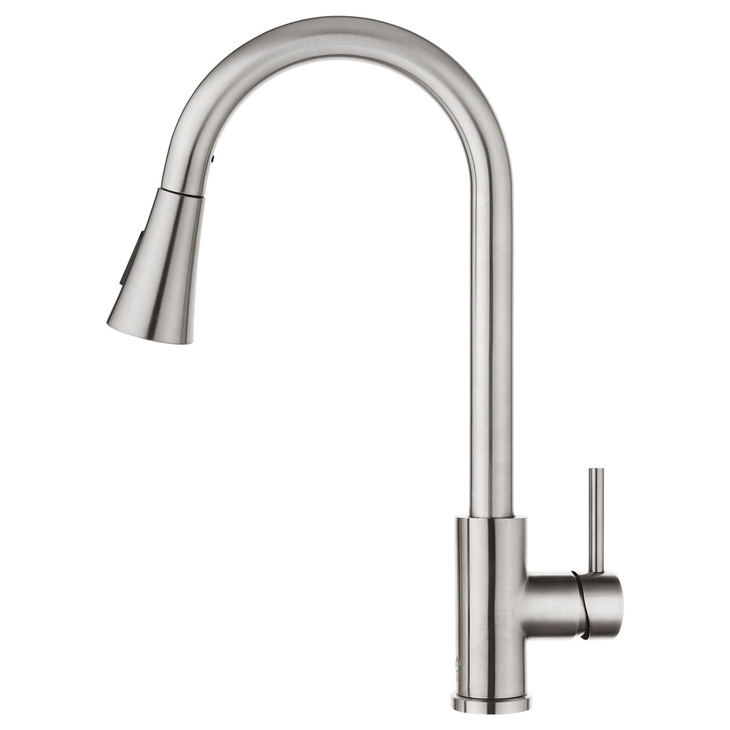 Rupert Chrome Gooseneck Pull-Out Kitchen Sink Mixer