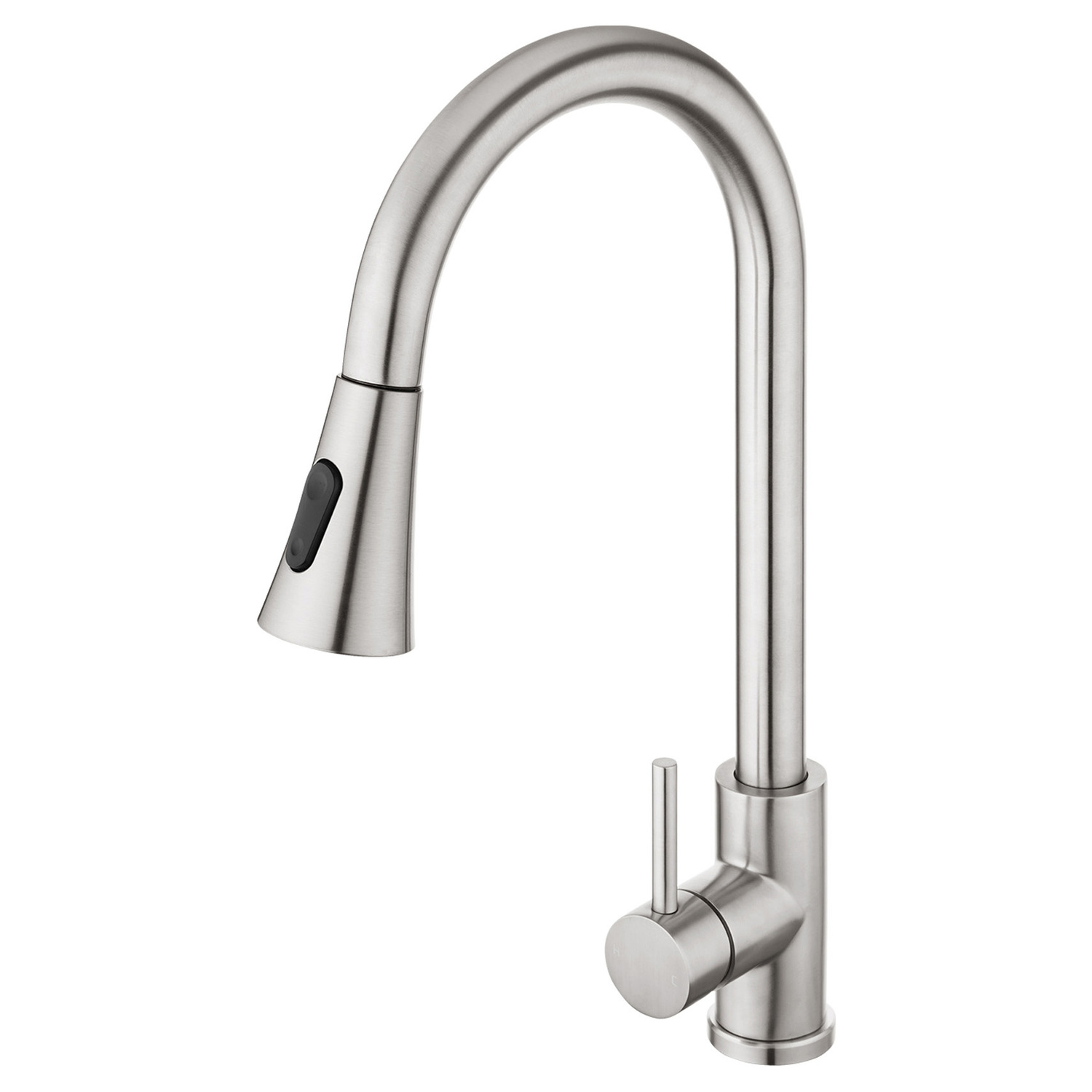 Rupert Chrome Gooseneck Pull-Out Kitchen Sink Mixer