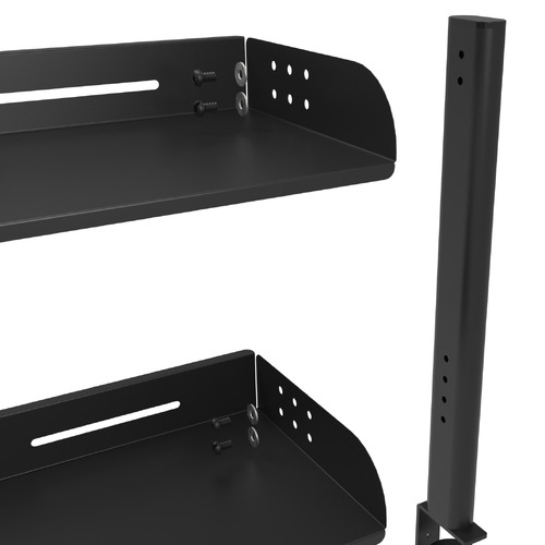 Heathcliff 2 Tier Clamp-On Desk Shelf with Under Desk Cable Management Tray