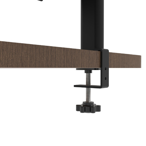 Heathcliff 2 Tier Clamp-On Desk Shelf with Under Desk Cable Management Tray