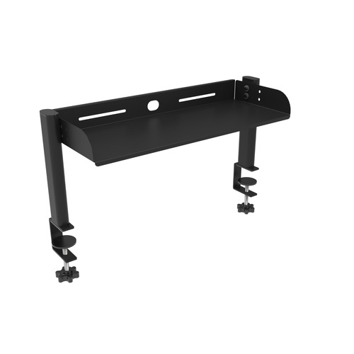 Heathcliff 1 Tier Clamp-on Desk Shelf with Under Desk Cable Management Tray