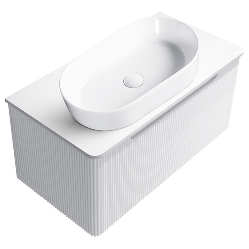 Mallari 900mm Wall Hung Single Vanity with 530mm Ceramic Basin