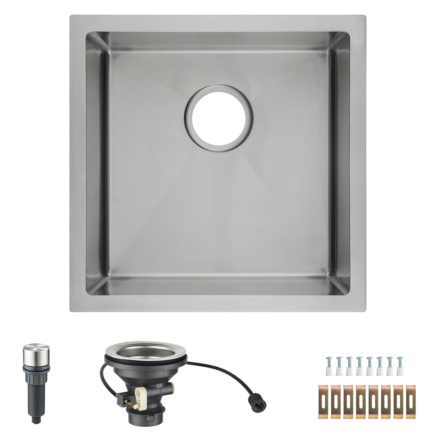 Nuvia 440mm Single Stainless Steel Kitchen Sink