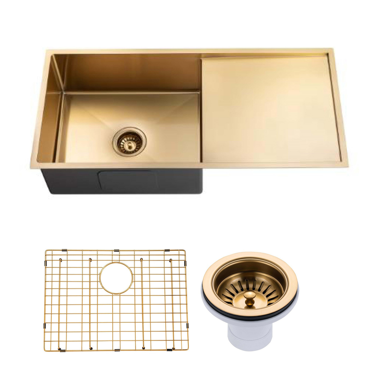 Deso-960mm-Single-Kitchen-Sink-with-Drainer