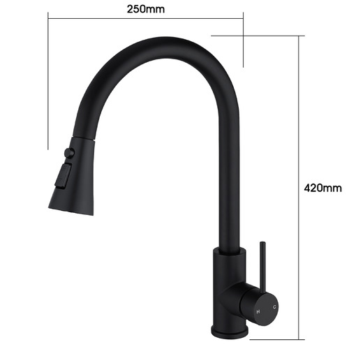 Frederick Gooseneck Pull-Out Kitchen Sink Mixer