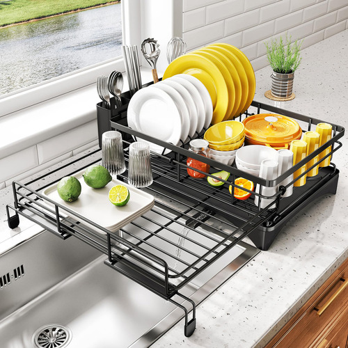 Expert Homewares Naleah Expandable Steel Dish Drying Rack Temple