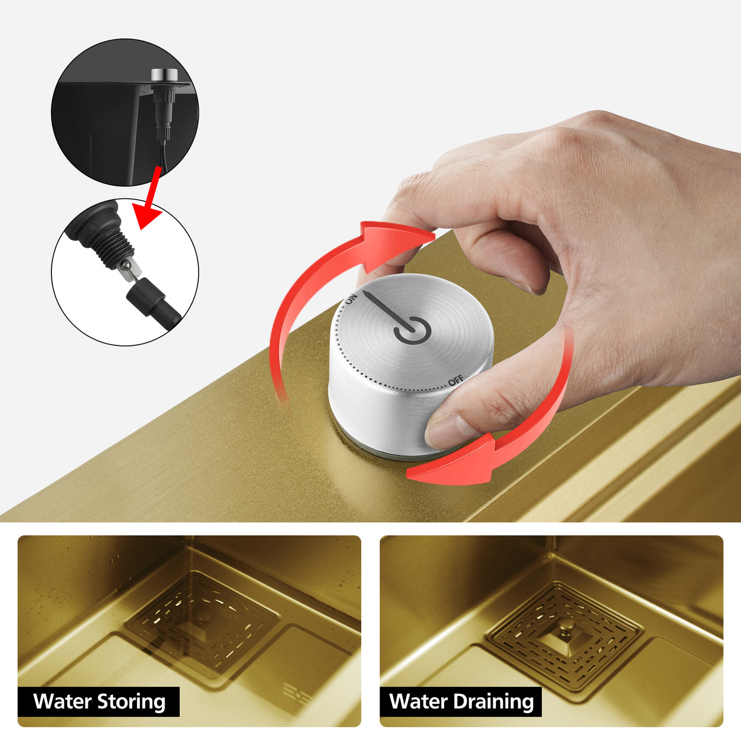 Deso-250mm-Single-Stainless-Steel-Kitchen-Sink-with-Button-controlled-Basket-Waste