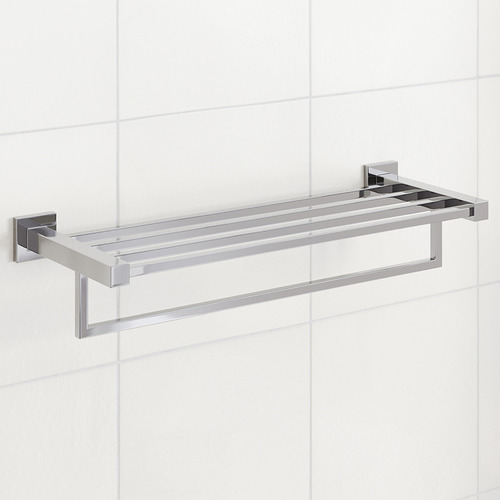 Nero Chrome 600mm Stainless Steel Towel Rail