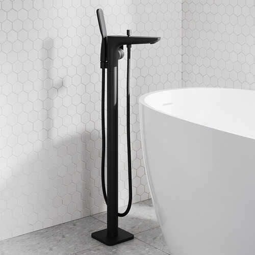 Floor Mounted Bath Mixer With Hand-Held Shower