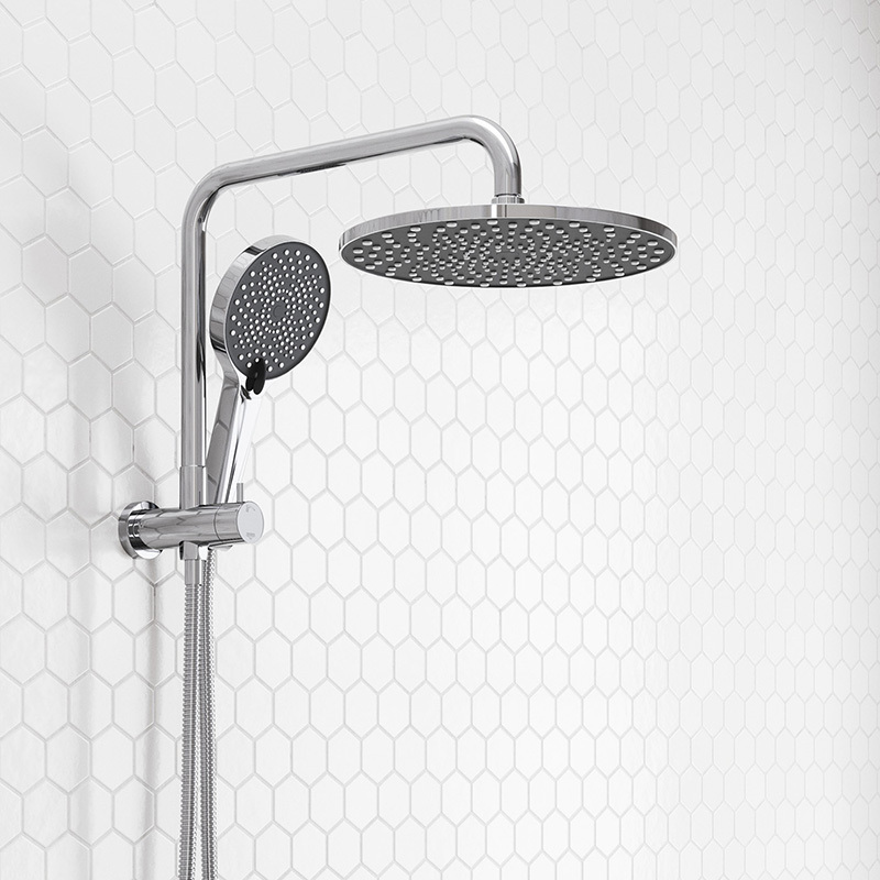 Aqua Chrome Short Twin Shower