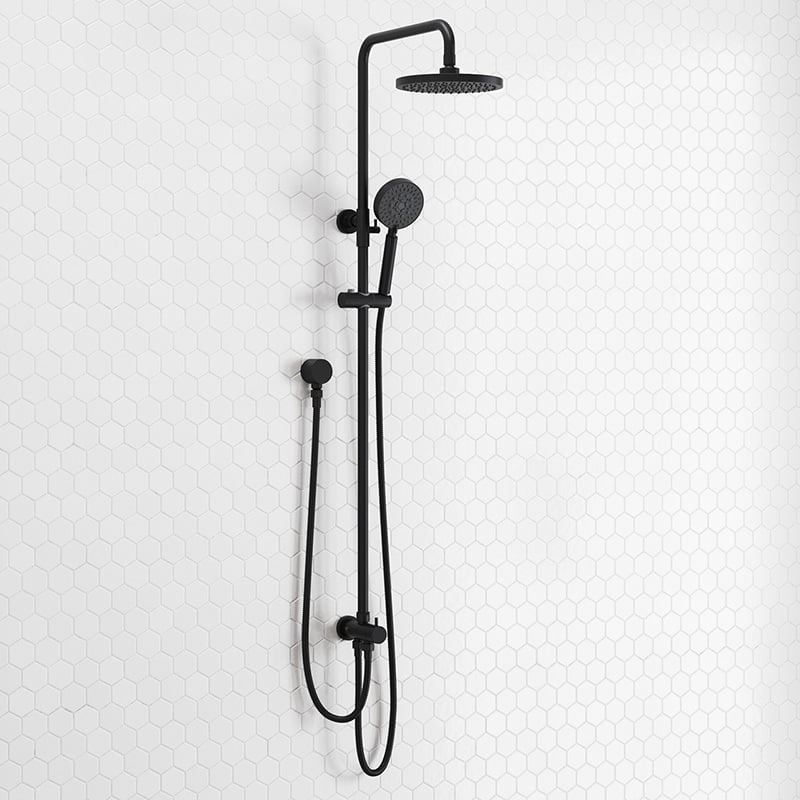 Finn Round Thick Waterfall Twin Rail Shower