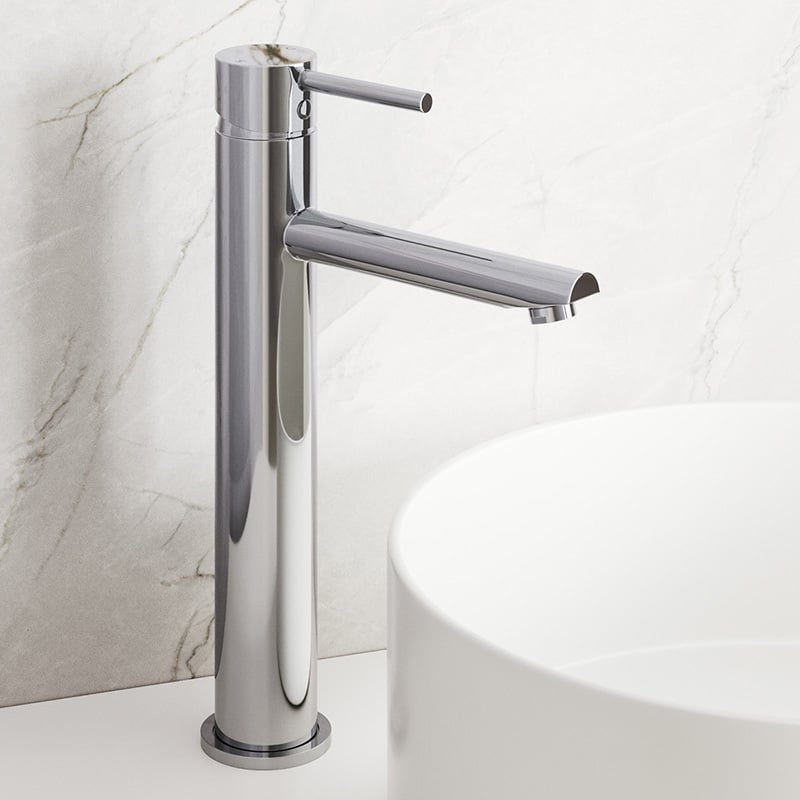 Tall Round Euro Basin Mixer