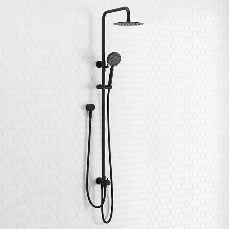 Finn Round Thin Twin Rail Shower