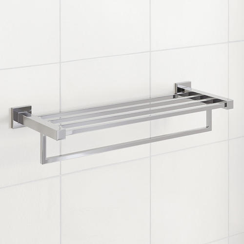 Nero Chrome 600mm Stainless Steel Towel Rail