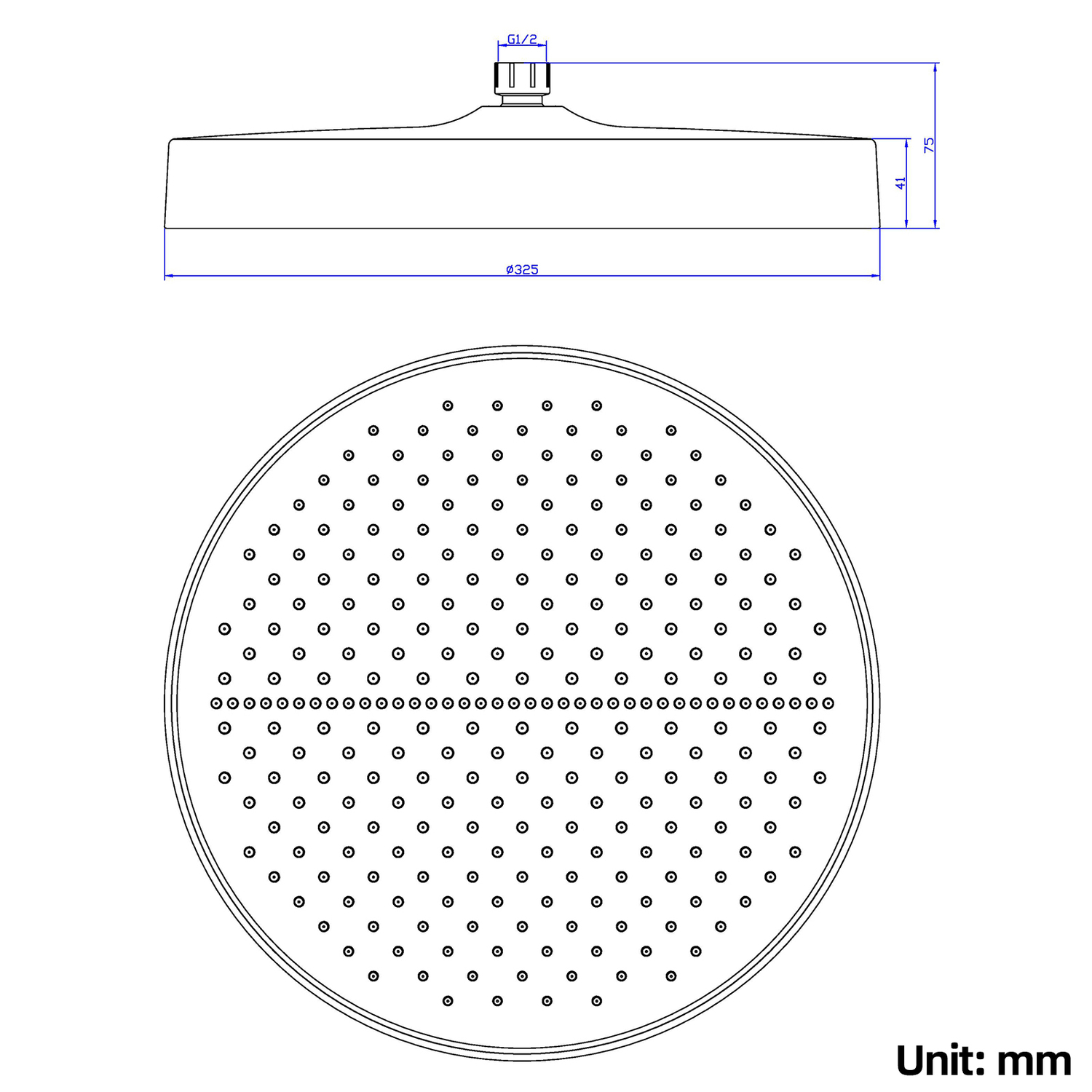 Tully 330mm Gooseneck Shower Arm & Head