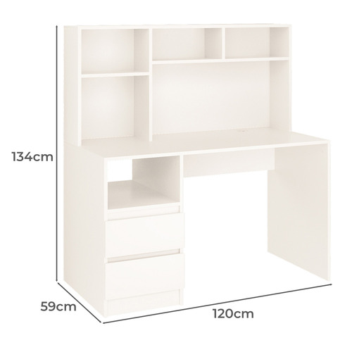 Tamara 2 Drawer Desk with Hutch