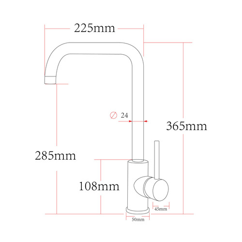 Helko Gooseneck Kitchen Sink Mixer