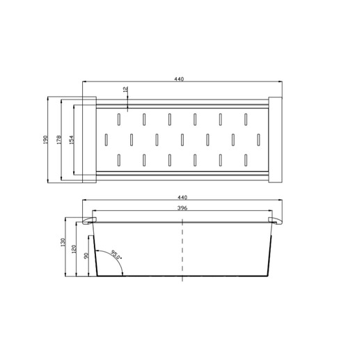 440mm Deso Kitchen Sink Colander