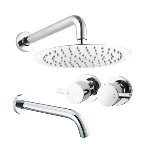 Retro-fit Round Chrome Shower Bathroom Basics Package