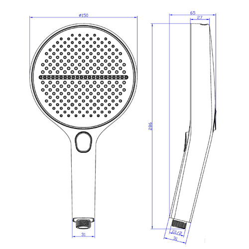Francoise Hand-Held 3-Spray Shower