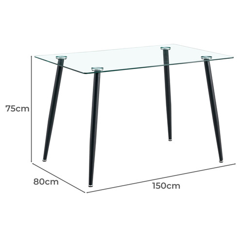 Brixton Glass Dining Table