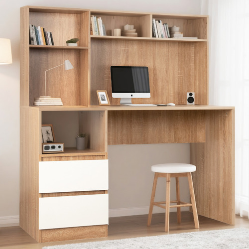 Tamara 2 Drawer Desk with Hutch