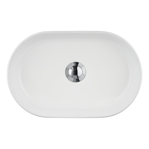 Hazel 490mm Pill Ceramic Above Counter Basin with Pop-up Waste