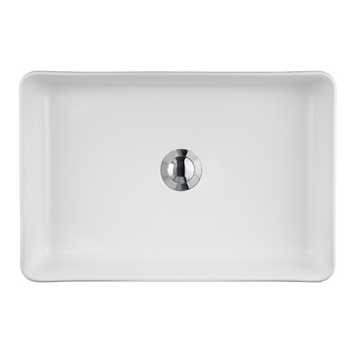 Fletcher 500mm Rectangular Ceramic Above Counter Basin with Pop-up Waste