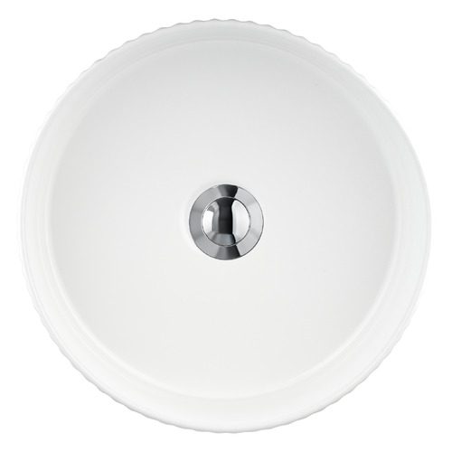 Darcie 360mm Round Ceramic Above Counter Basin with Pop-up Waste