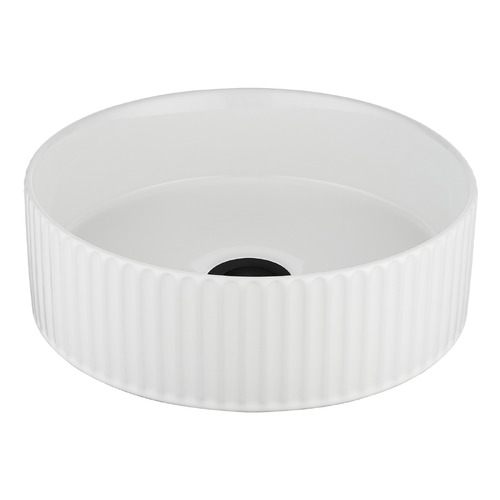 Darcie 360mm Round Ceramic Above Counter Basin with Pop-up Waste