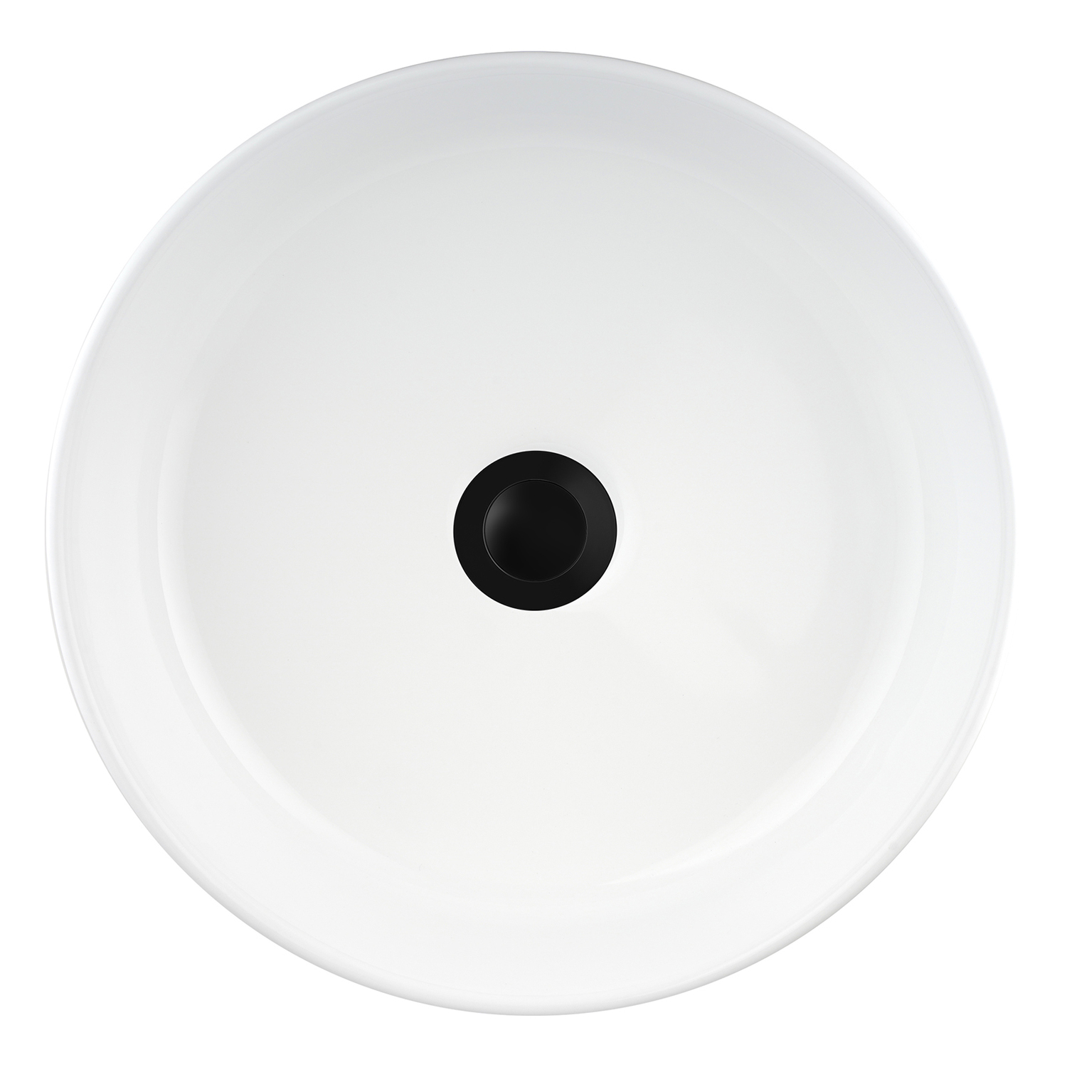 Anika 370mm Round Ceramic Above Counter Basin with Pop-up Waste