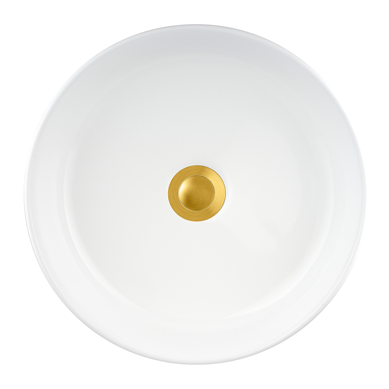 Anika 370mm Round Ceramic Above Counter Basin with Pop-up Waste