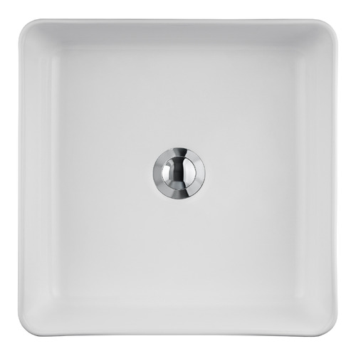 Sienna 375mm Square Ceramic Above Counter Basin with Pop-up Waste