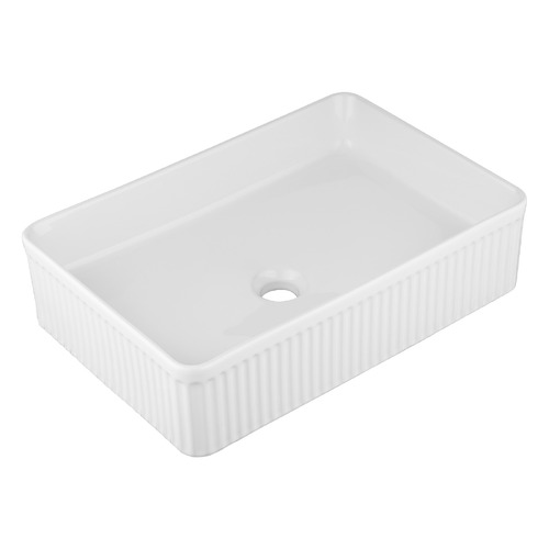 Fletcher 500mm Rectangular Ceramic Above Counter Basin with Pop-up Waste
