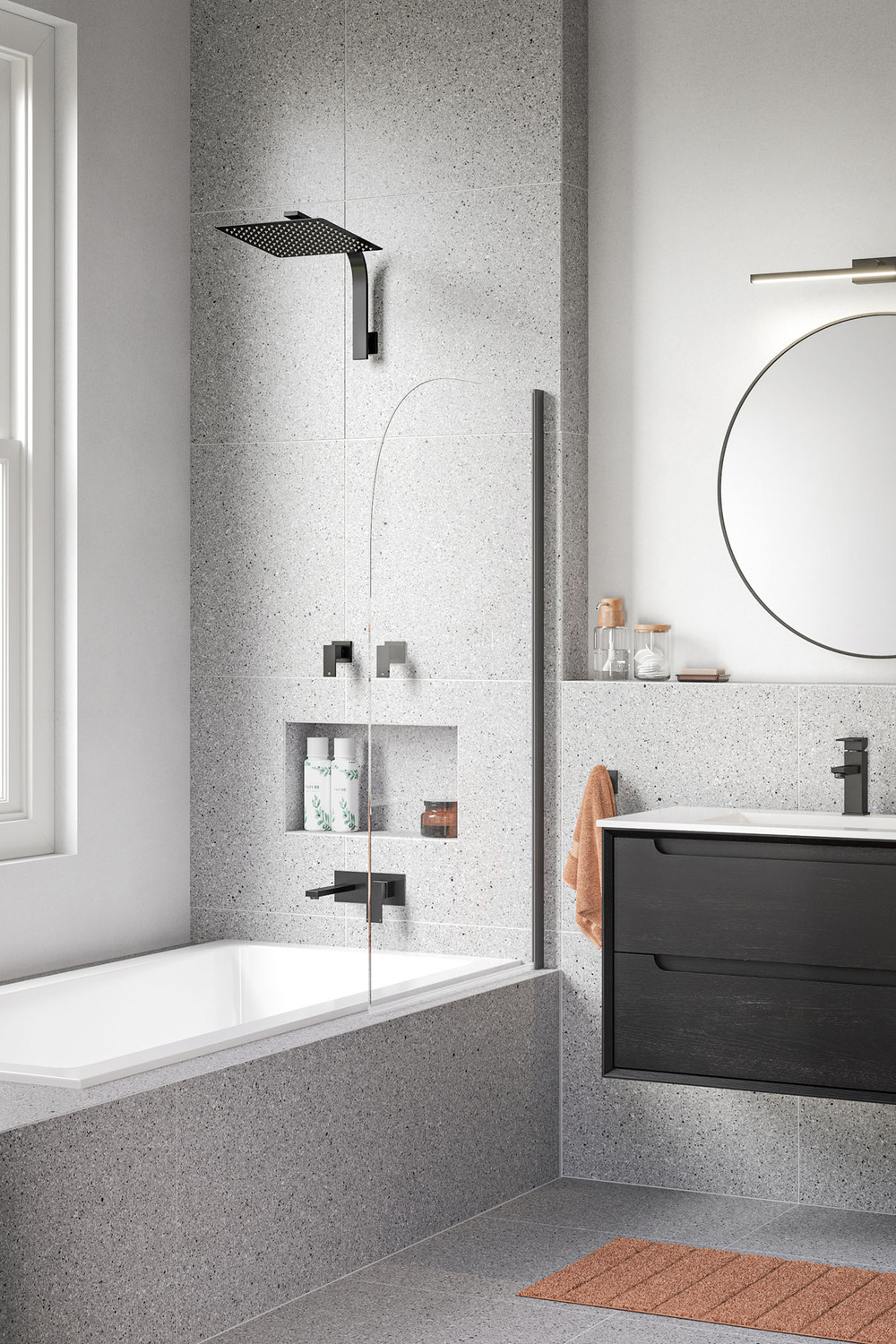 Ottimo-180mm-Bath-Basin-Wall-Mixer-Set