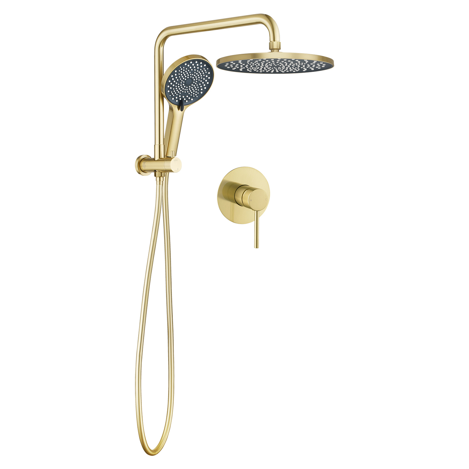 Andreas Gold Twin Shower Tap Set