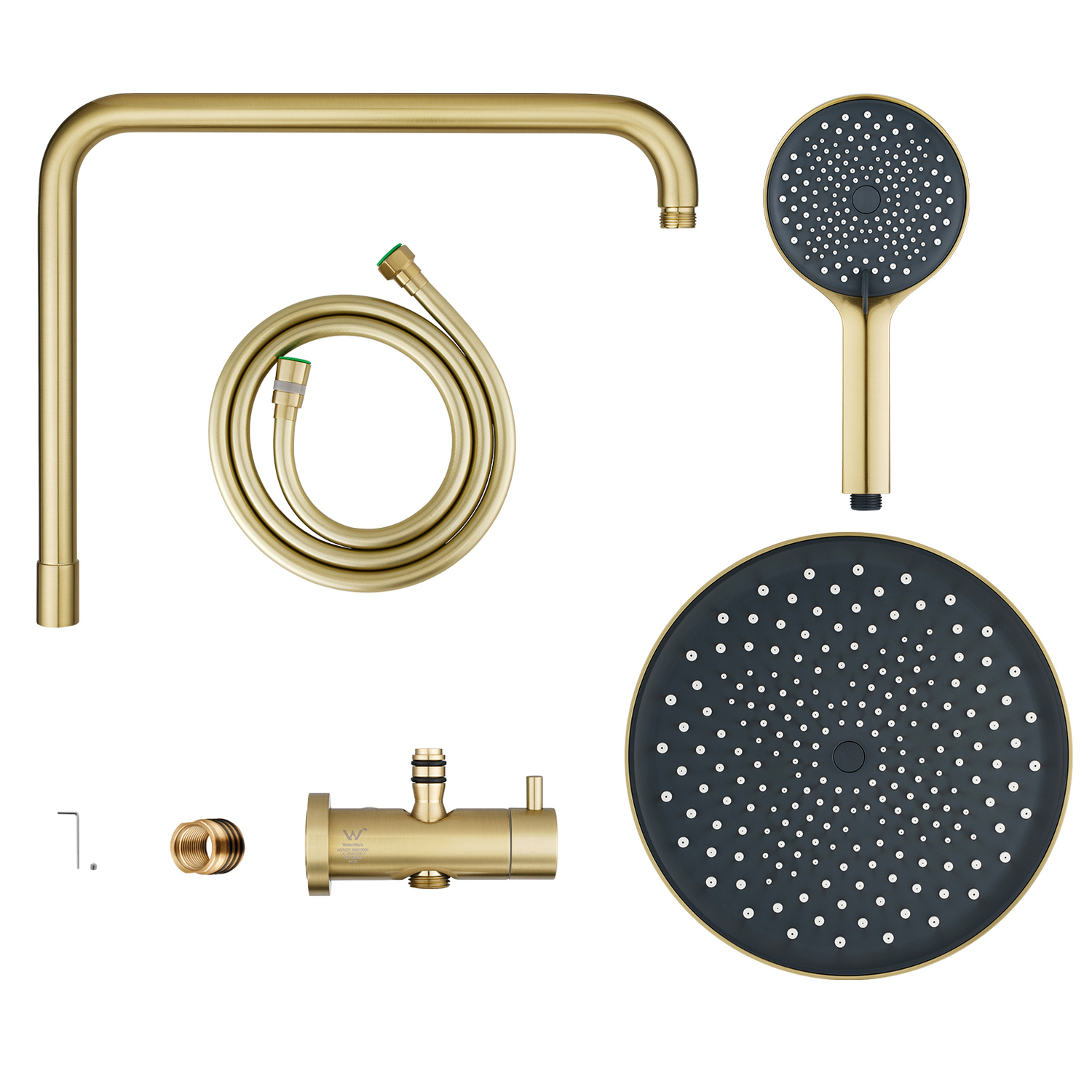 Andreas Gold Twin Shower Tap Set