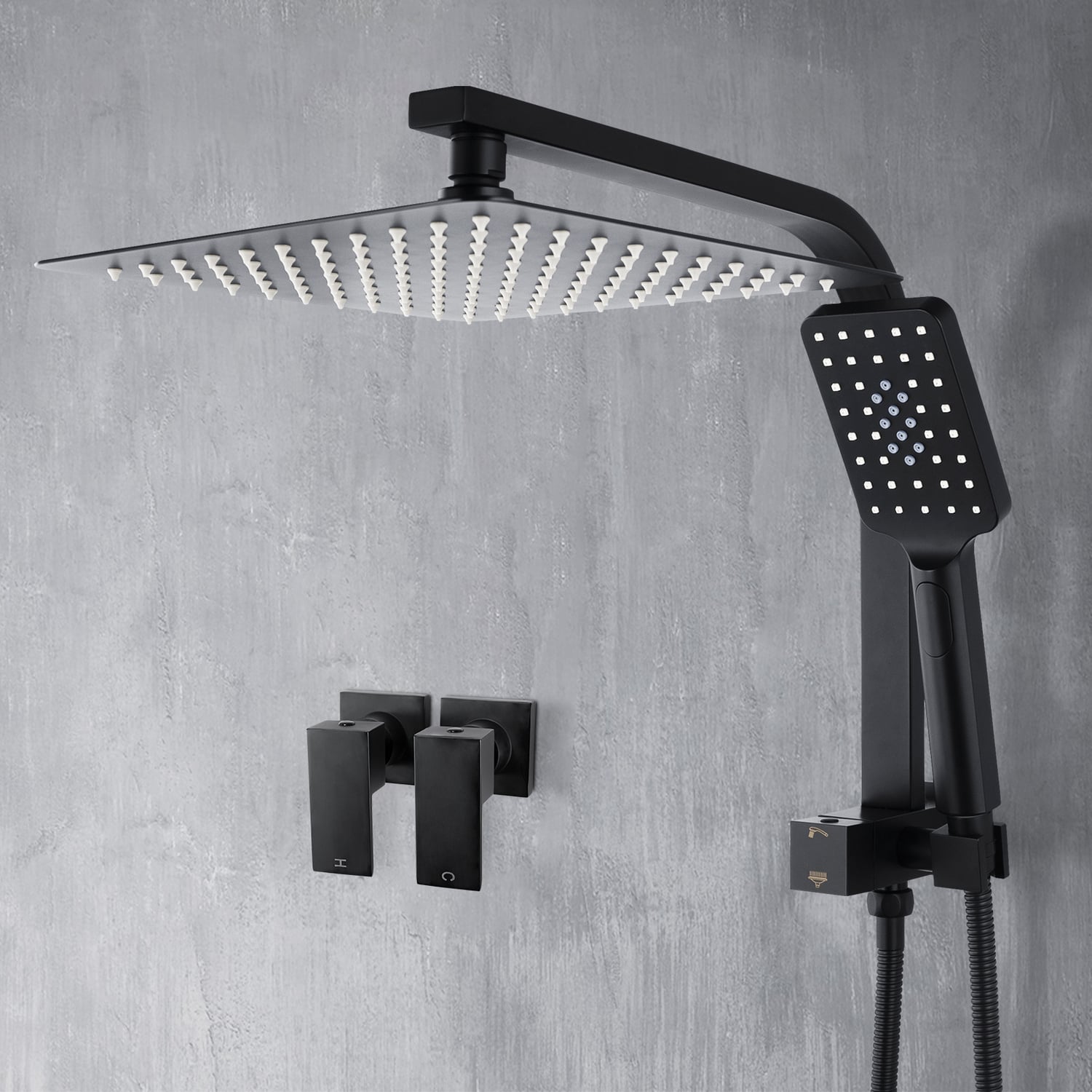 Alessandro Short Twin Shower Tap Set