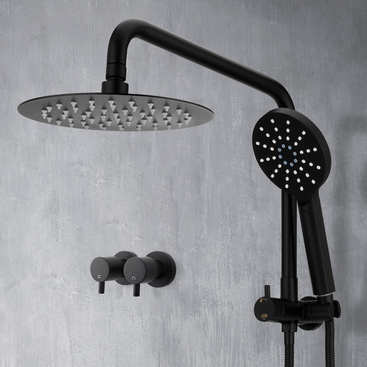 Suri Short Twin Shower Tap Set