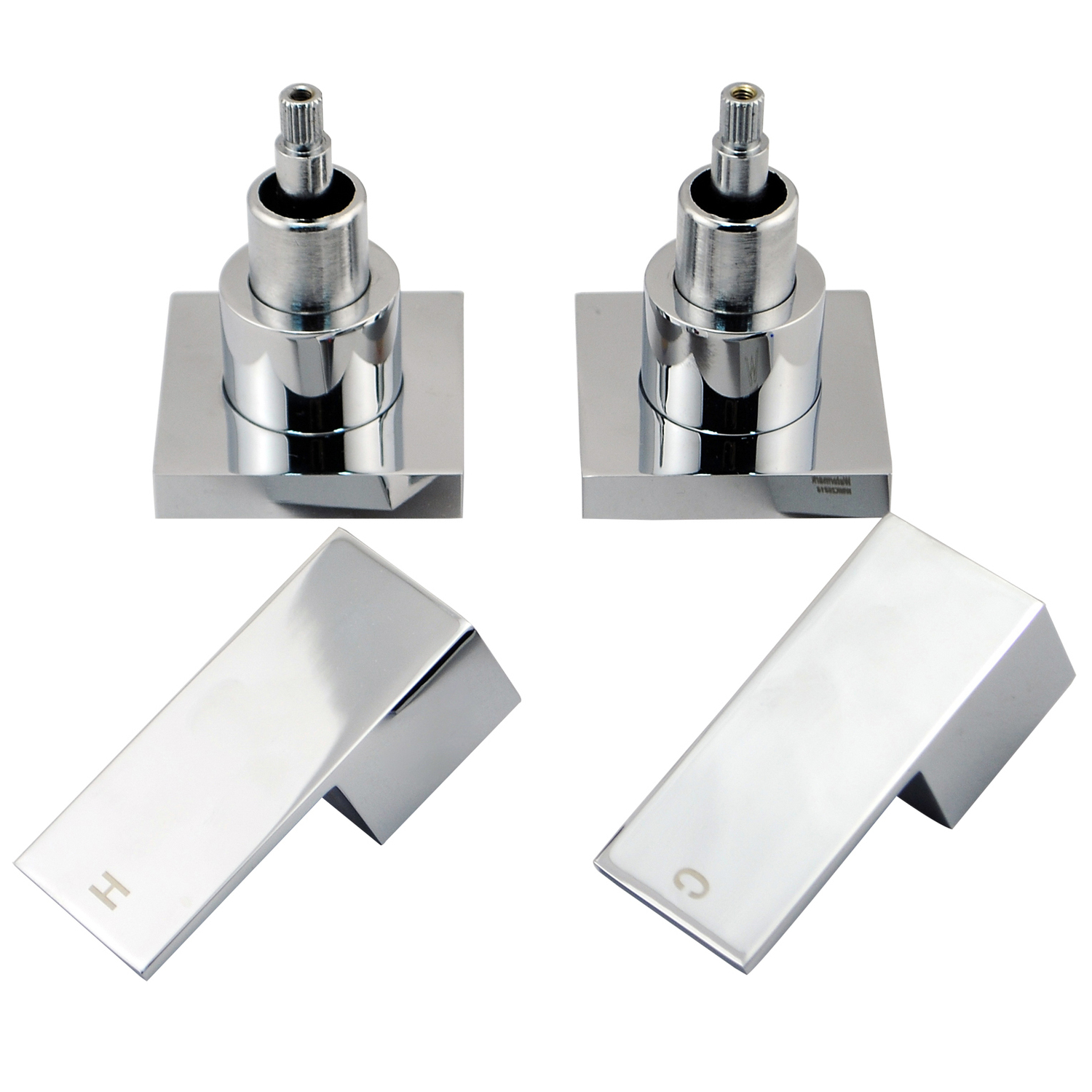 Alessandro Short Twin Shower Tap Set