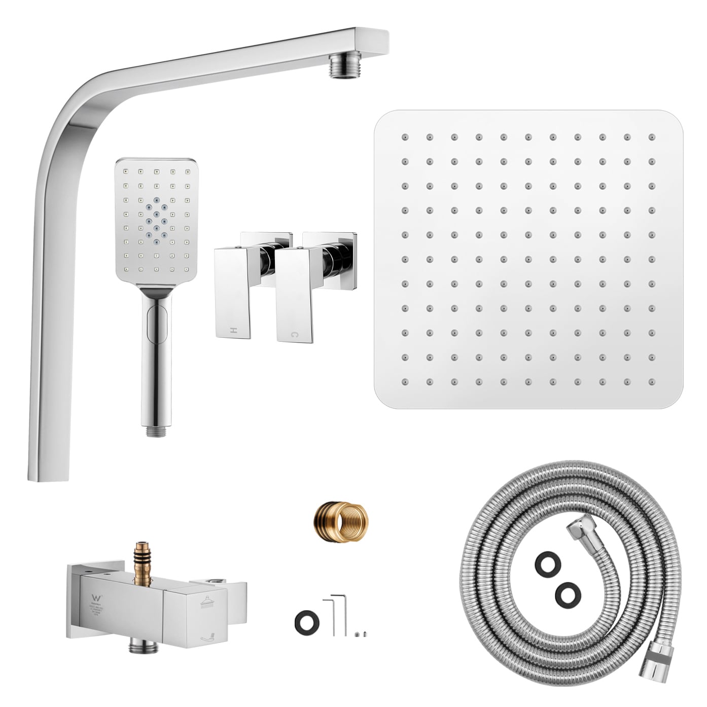 Alessandro Short Twin Shower Tap Set