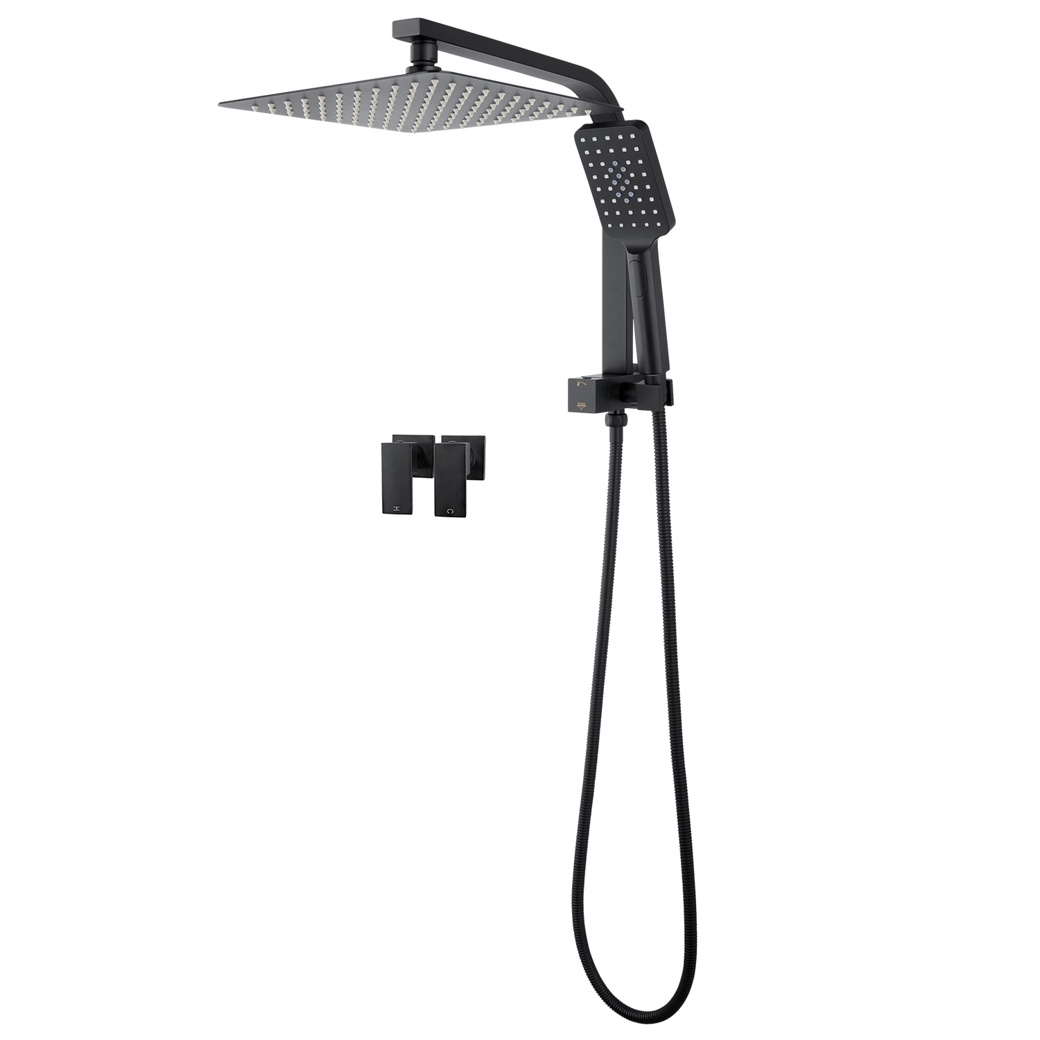 Alessandro Short Twin Shower Tap Set