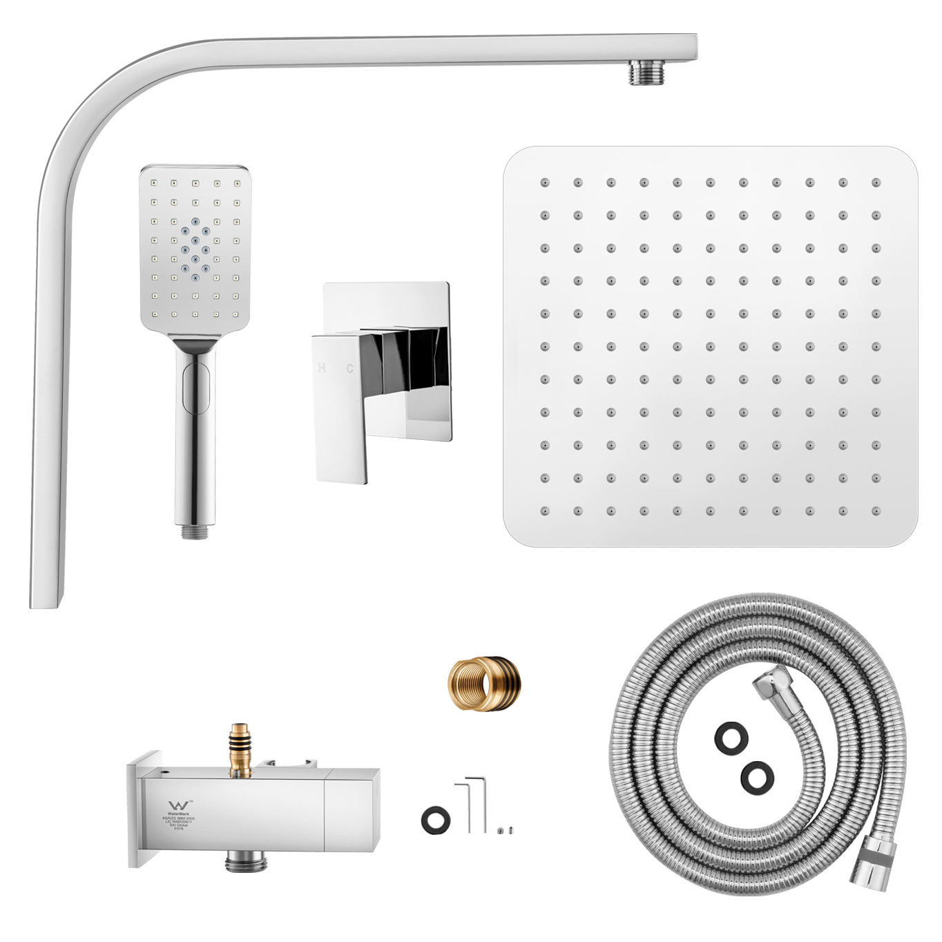 Alessandro Short Twin Shower Mixer Set