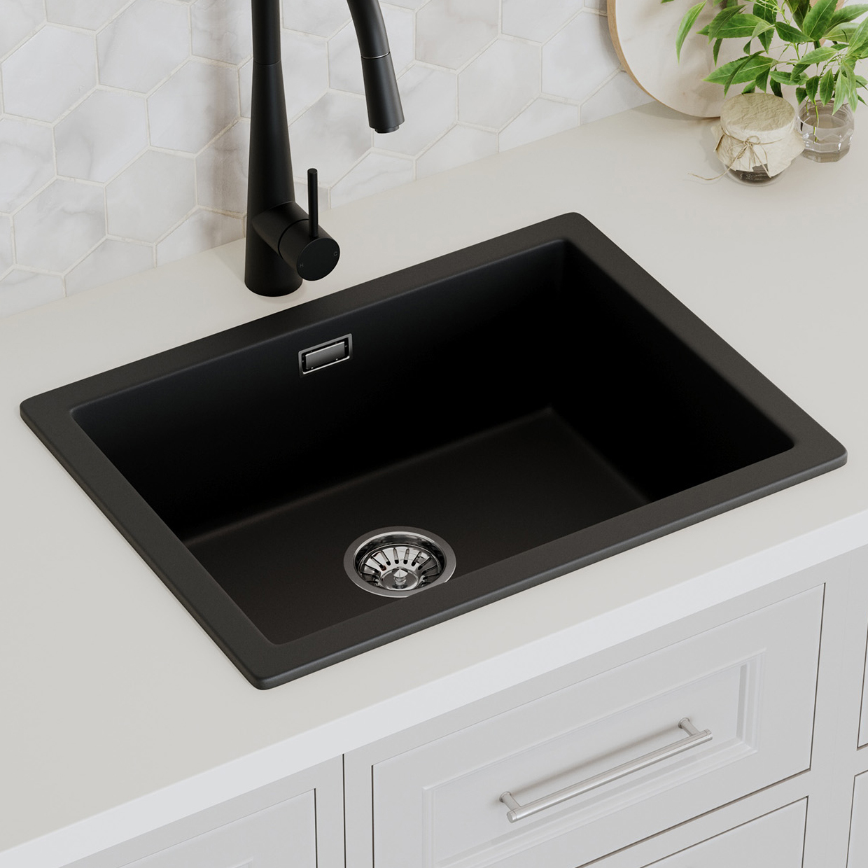 600mm Single Kitchen Sink with Drainer