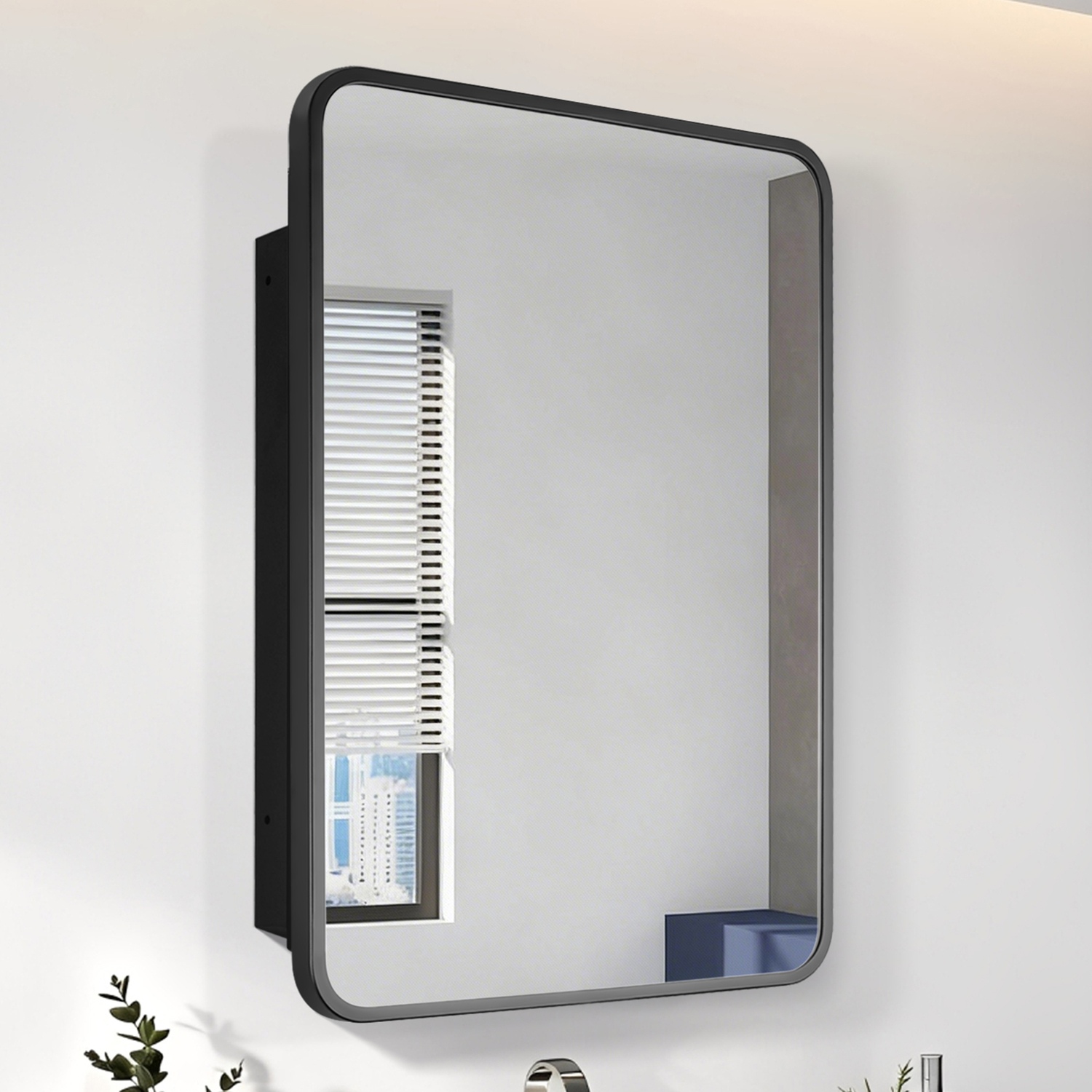 Madrid 600 x 420mm Rectangular Iron Bathroom Mirror