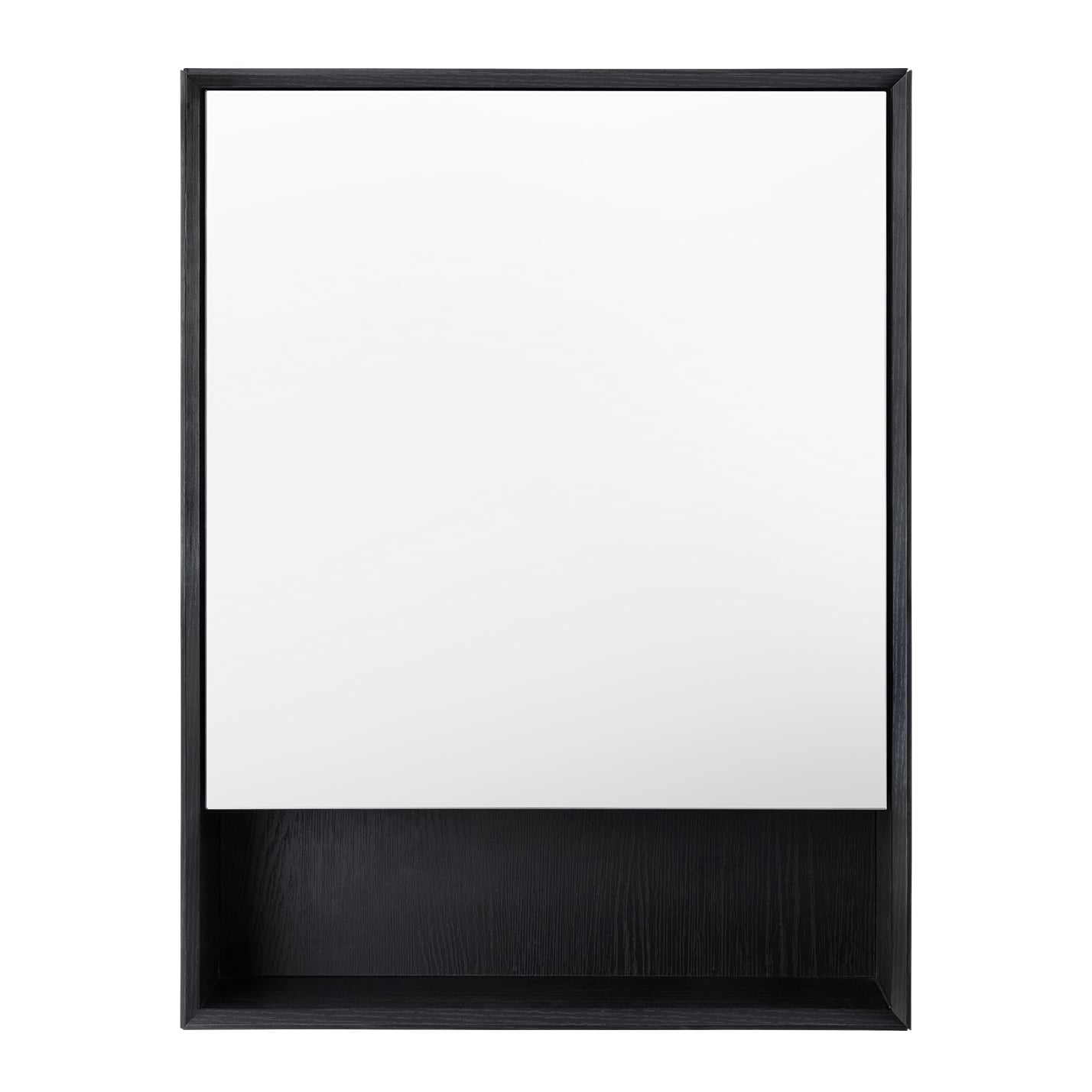 Crovyn 600mm Mirrored Shaving Cabinet with Open Shelf